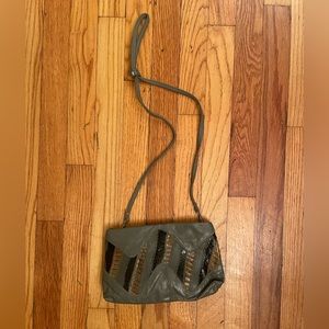 Faux Leather Grey Purse